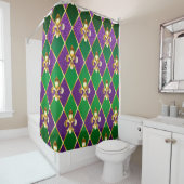 ジュエリーバックグラウンドマルディグラ シャワーカーテン (インサイチュ)