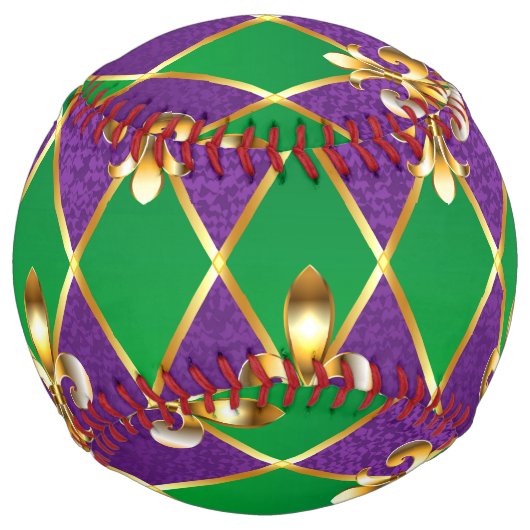 ジュエリーバックグラウンドマルディグラ ソフトボール (正面)