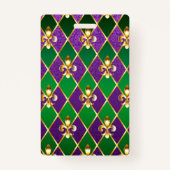 ジュエリーバックグラウンドマルディグラ バッジ (裏面)