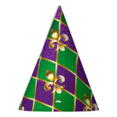 ジュエリーバックグラウンドマルディグラ パーティーハット (左)