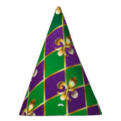 ジュエリーバックグラウンドマルディグラ パーティーハット (右)