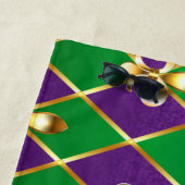 ジュエリーバックグラウンドマルディグラ ビーチタオル (インサイチュ)