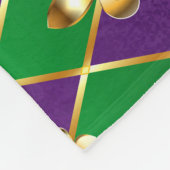 ジュエリーバックグラウンドマルディグラ フリースブランケット (角)