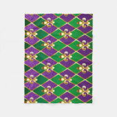 ジュエリーバックグラウンドマルディグラ フリースブランケット (正面)