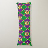 ジュエリーバックグラウンドマルディグラ ボディピロー (正面縦)