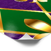 ジュエリーバックグラウンドマルディグラ ポスター (コーナー)