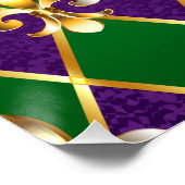 ジュエリーバックグラウンドマルディグラ ポスター (コーナー)