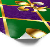 ジュエリーバックグラウンドマルディグラ ポスター (コーナー)