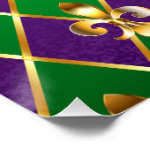 ジュエリーバックグラウンドマルディグラ ポスター (コーナー)