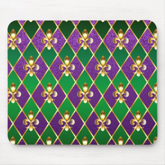 ジュエリーバックグラウンドマルディグラ マウスパッド (正面)