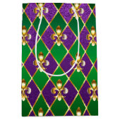 ジュエリーバックグラウンドマルディグラ ミディアムペーパーバッグ (正面)