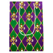 ジュエリーバックグラウンドマルディグラ ミディアムペーパーバッグ (裏面)