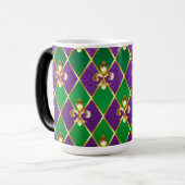 ジュエリーバックグラウンドマルディグラ モーフィングマグカップ (正面左)