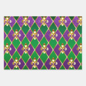 ジュエリーバックグラウンドマルディグラ ラッピングペーパーシート (正面2)