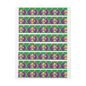 ジュエリーバックグラウンドマルディグラ ラップアラウンドラベル (シート)