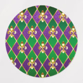 ジュエリーバックグラウンドマルディグラ ラベル (デザイン2)