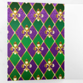 ジュエリーバックグラウンドマルディグラ 三つ折りプログラム (内部最初)