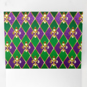 ジュエリーバックグラウンドマルディグラ 三つ折り招待状 (内部最初)