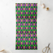 ジュエリーバックグラウンドマルディグラ 三つ折り招待状 (内部)