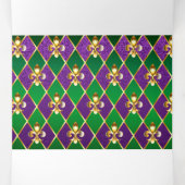 ジュエリーバックグラウンドマルディグラ 三つ折り案内状 (内部中)