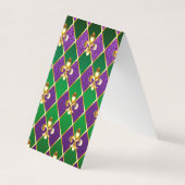 ジュエリーバックグラウンドマルディグラ 名刺 (正面)