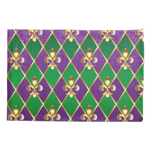 ジュエリーバックグラウンドマルディグラ 枕カバー (裏面)