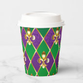ジュエリーバックグラウンドマルディグラ 紙コップ (左)