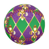 ジュエリーバックグラウンドマルディグラ 野球ボール (正面左)