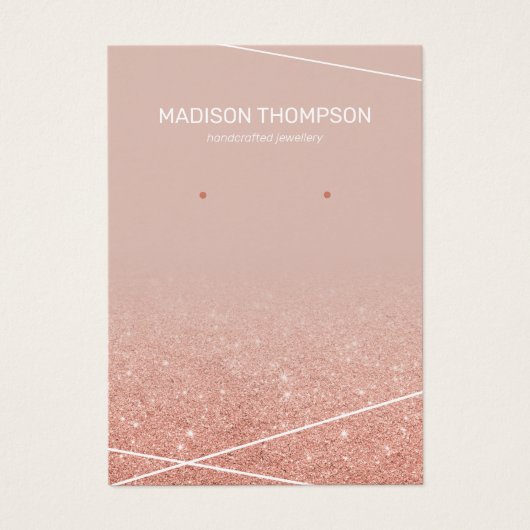 ジュエリーバラ金ゴールドグリッターイヤリングディスプレイ (正面)