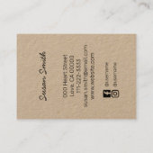 ジュエリーパールネックレスディスプレイ赤いハートグラマー 名刺 (裏面)