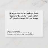 ジュエリービジネス割引カード 割引カード (裏面)