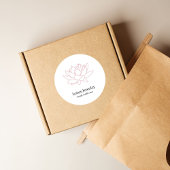 ジュエリービジネス赤い蓮の花あなたのロゴはこちら スクエアシール