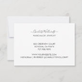 ジュエリーピンク金ゴールドグリッター大理石ギフト証明書 (裏面)