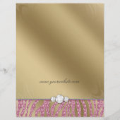 ジュエリーフライヤーヘアサロンゼブラスパークルピンク金ゴールド2 チラシ (裏面)