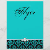 ジュエリーフライヤーヘアサロンダマスクブラックブルークラシー チラシ (正面)