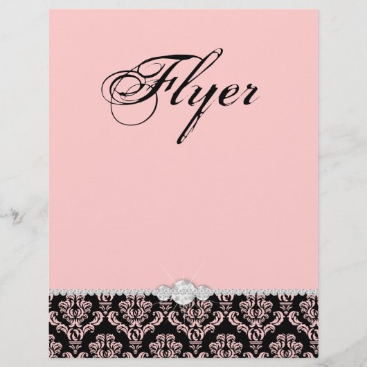 ジュエリーフライヤーヘアサロンダマスクベビーピンククラシー チラシ (正面)