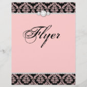 ジュエリーフライヤーヘアサロンダマスクベビーピンククラシー チラシ (裏面)