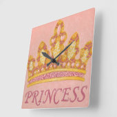 ジュエリープリンセスクラウンバイチャリラザリス スクエア壁時計 (傾斜)