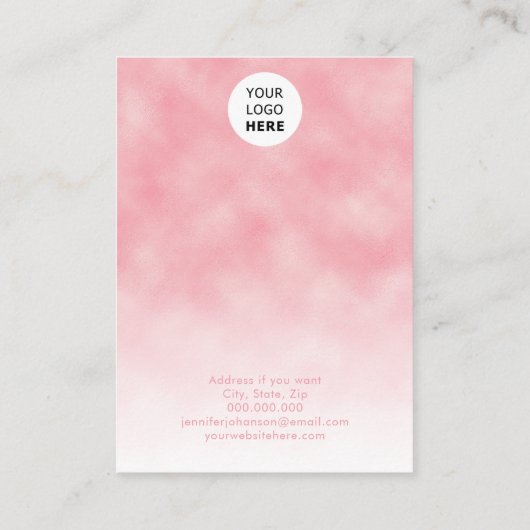 ジュエリーホルダーモダンイヤリング 名刺 (裏面)