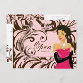 ジュエリーポストカードダイヤモンドウーマンサロンスパ インビテーションポストカード (正面/裏面)