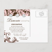 ジュエリーポストカードダイヤモンドウーマンサロンスパ インビテーションポストカード (裏面)