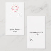 ジュエリーメーカーと販売用イヤリングカード。 名刺 (正面/裏面)