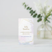 ジュエリーメーカーネックレスウォーターカラービジネスカード 名刺 (スタンド正面)