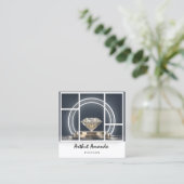 ジュエリーラグジュアリーグッズカスタムブティックロゴダイヤモンド スクエア名刺 (スタンド正面)