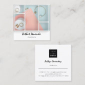 ジュエリーラグジュアリーグッズ真珠バラミントホワイトVIP スクエア名刺 (正面/裏面)