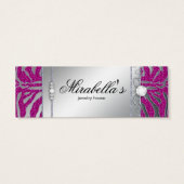 ジュエリーラグジュアリーゼブラプライスラベルピンクシルバースパークル (裏面)