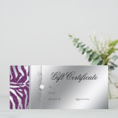 ジュエリーラックカードゼブラパープルスパークルシルバー (スタンド正面)