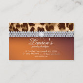 ジュエリーレオパード名刺なめし茶 名刺 (裏面)