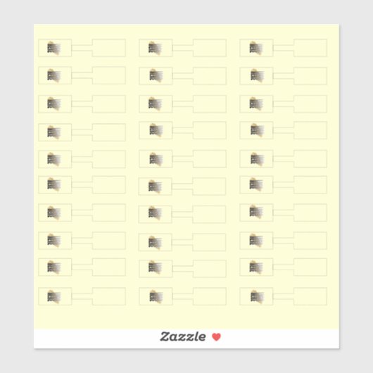 ジュエリー価格ラベルクリームロゴ30シール シール (シート)