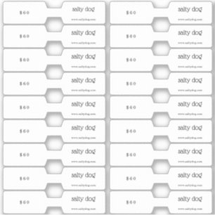 ジュエリー価格ラベルフォルダ シール